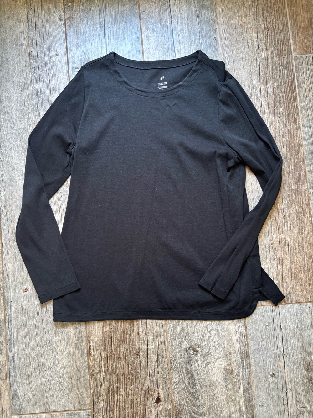 J. Jill Long Sleeve shirt prima cotton size large black